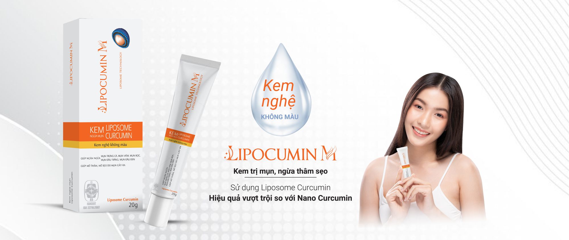 Kem nghệ trị mụn không màu LIPOCUMIN